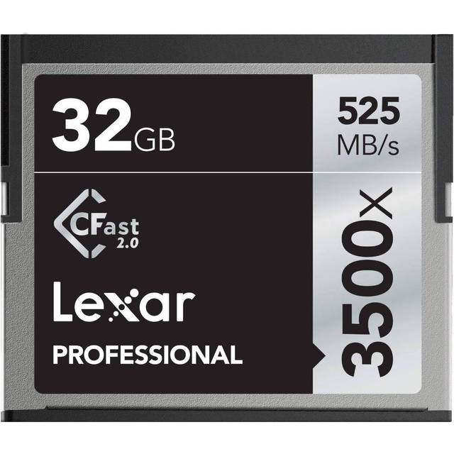Lexar CF Professional 3500X CFast 2.0 525MB/s Compact Flash Card 128GB