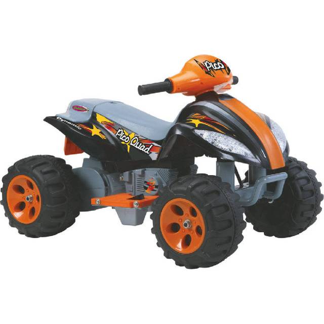 JAMARA 460247 – Ride-on Quad Pico 6 V – elbil för barn, kraftfull drivmotor och batteri för lång körtid, ultra-Gripp gummiring på drivhjulet, gaspedal, bärhandtag, motorljud på styret