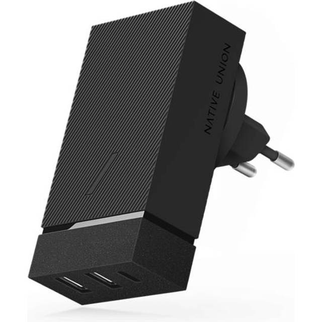 Native Union Smart Hub 45W Väggladdare / Reseadapter m. USB-A & USB-C - Svart