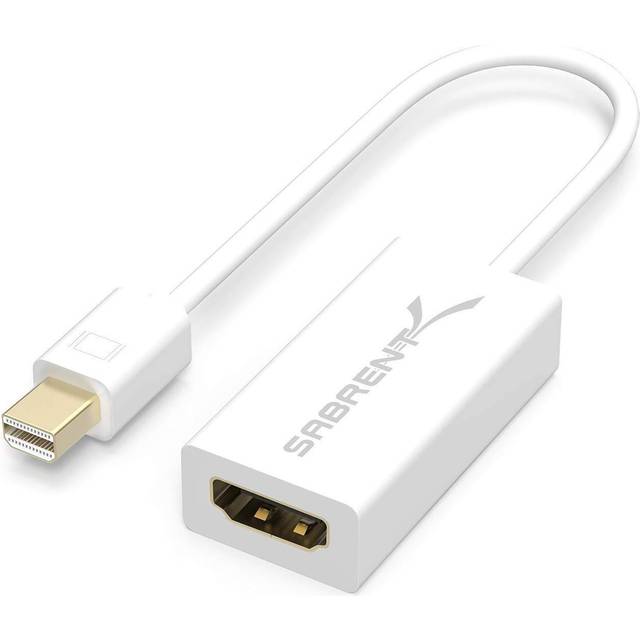 Sabrent mini displayport (thunderbolt) to hdmi adapter [4k support gold plate...