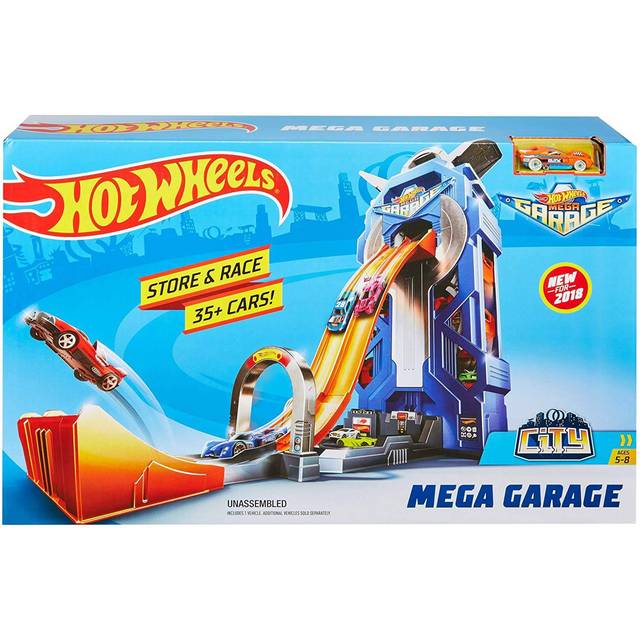 Hot Wheels FTB68 City Mega Garage Connectable Play Set with Diecast and Mini Toy Car
