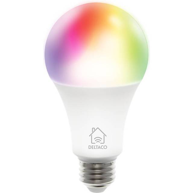 Deltaco Smart Home RGB LED-lampa E27 WiFI 9W