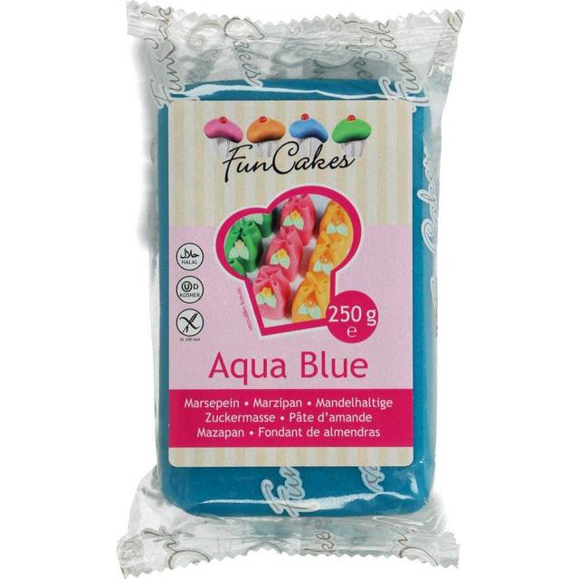 Aqua Blue Marzipan 250g Weight: 250g - Beige
