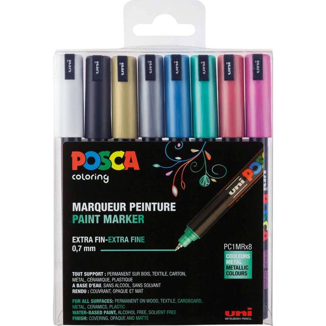 Posca PC-1MR Metallic Colours Set of 8