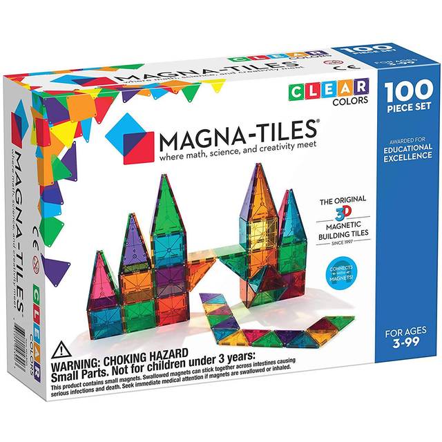 Magna-Tiles Clear Colors 100pcs