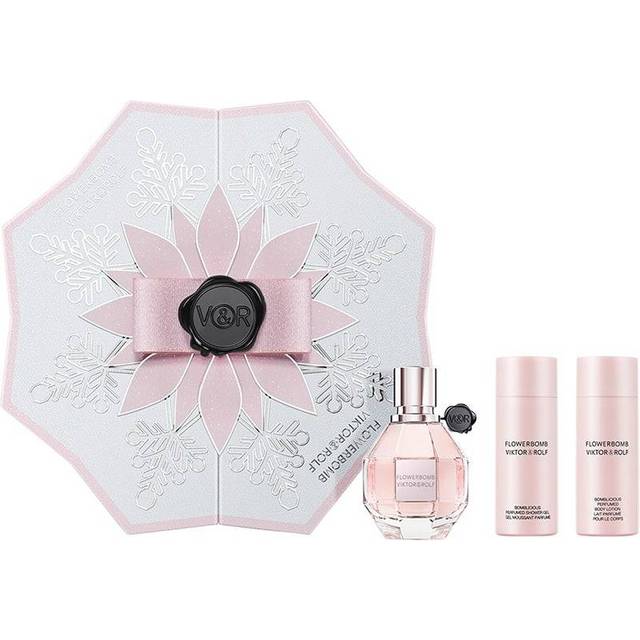 Viktor & Rolf FlowerBomb Gift Set 50ml EDP + 50ml Body Lotion + 50ml Shower Gel