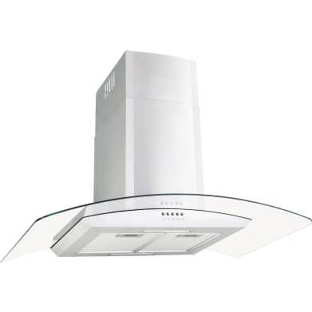 Väggmonterad köksfläkt 90 cm rostfritt stål 756 m³/h LED