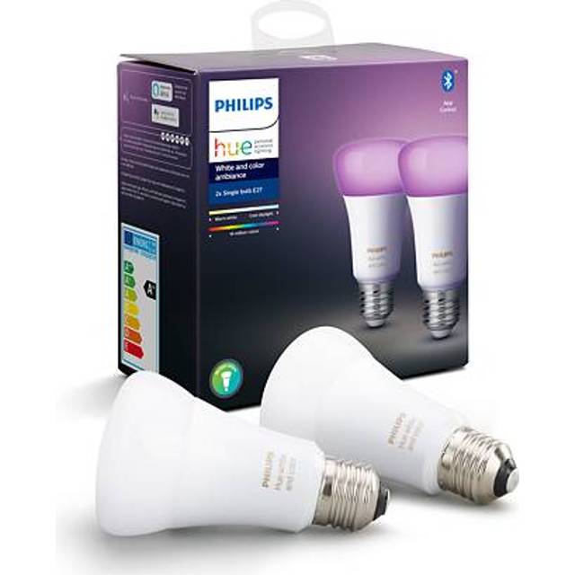 Philips Hue Colour Bulbs 9W A60 E27 2-Pack