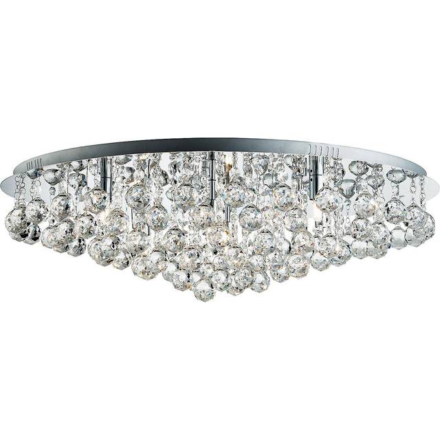 Large 8 Light Flush Ceiling Fitting In Chrome