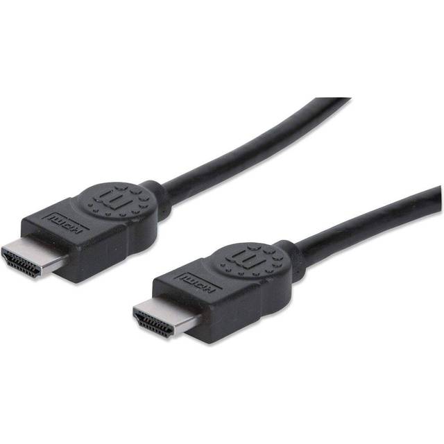 Manhattan HDMI Anslutningskabel HDMI-A-kontakt, HDMI-A-kontakt 10.00 m Svart 323246-CG 4K UHD, Audio Return Kanal HDMI-kabel