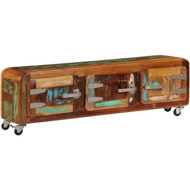 vidaXL TV Cabinet 120x30x37cm Solid Reclaimed Wood Home HiFi Stand Unit Centre