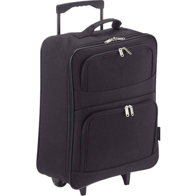 5 Cities Easyjet Ryanair 55x40x20cm Folding Cabin Bag Hand Luggage Carry On Suitcase Black - Single