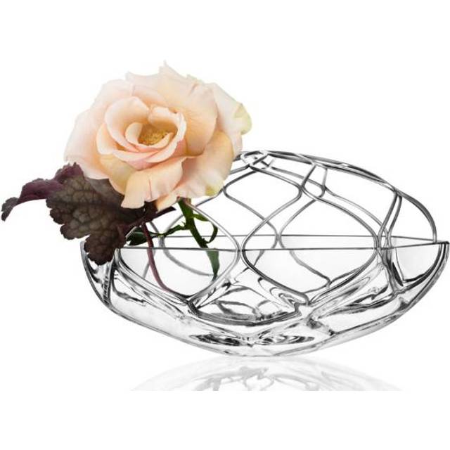 Orrefors Bloom vas Ø 23 cm - Silverfärgad