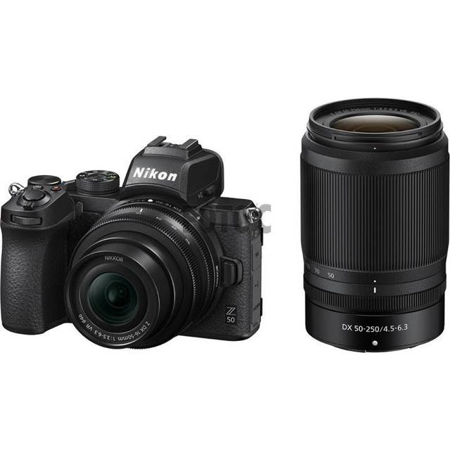 Nikon Z50 Black Twin Kit Nikkor Z Dx 16-50Mm Vr Nikkor Z Dx 50-250Mmvr