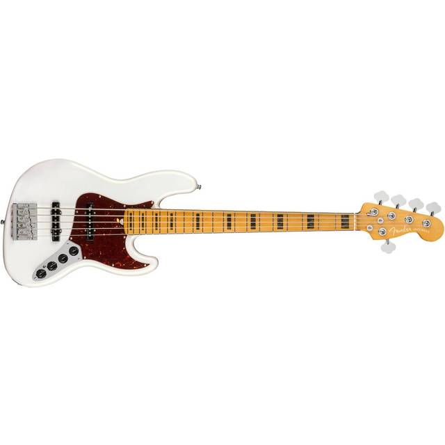 Fender American Ultra Jazz 5-String Right-Handed Bass V Guitar with Maple Fingerboard (Arctic Pearl)