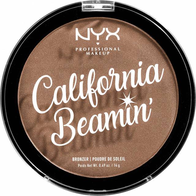 California Beamin' Face and Body Bronzer, Shimmery Pressed Powder, Large Format, Vegan Formula, Satin Finish, 14 g, Shade: The Golden One
