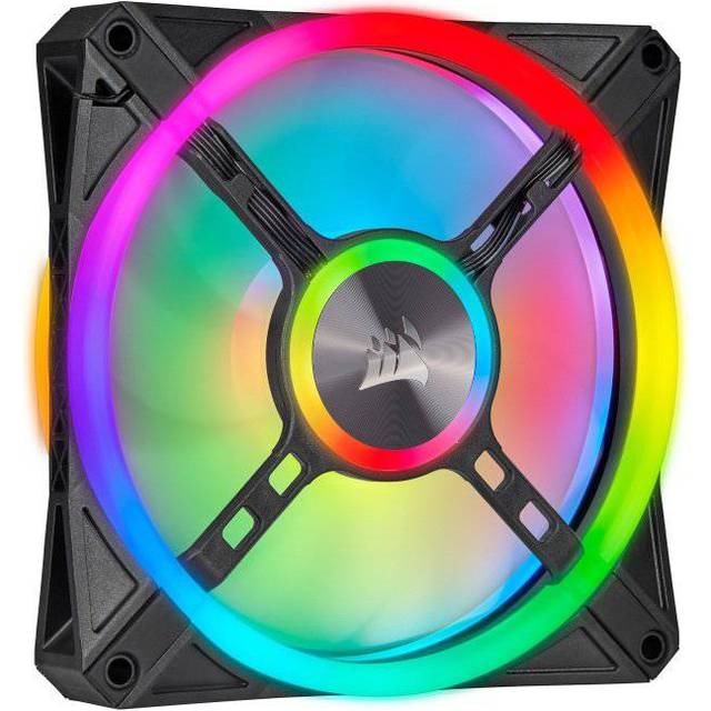 Corsair iCUE QL120 RGB 120mm PWM White Case Cooling Fan Triple Pack with Lighting Node CORE - CO-9050104-WW