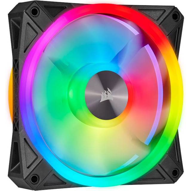 Corsair iCUE QL120 RGB 120mm PWM White Single Case Cooling Fan - CO-9050103-WW