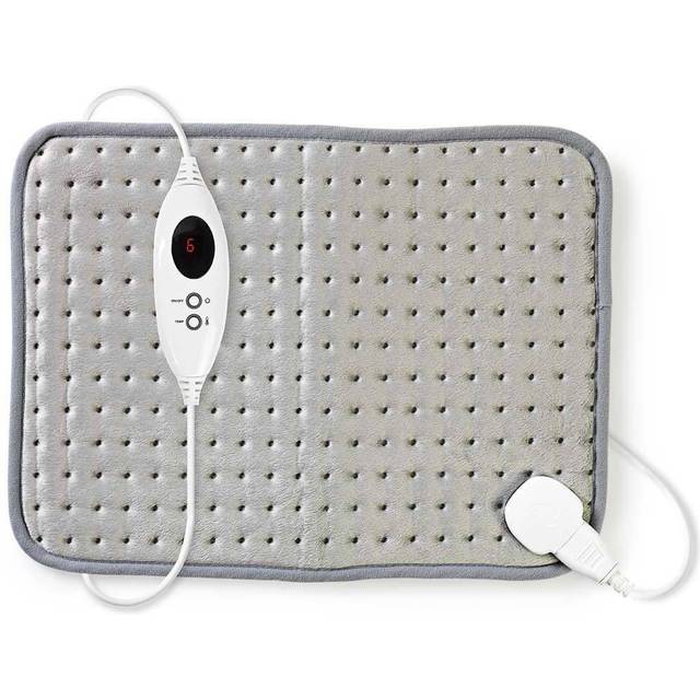 Electric Heat Pad for Back Stomach Hips Knees Legs Pain Relief with LED 6 Temperature Setting Auto Shut Off Washable 42 x 32cm - Grey