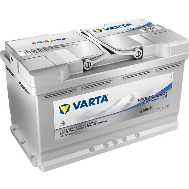 Varta Dual Purpose AGM 800A 80Ah, startbatteri