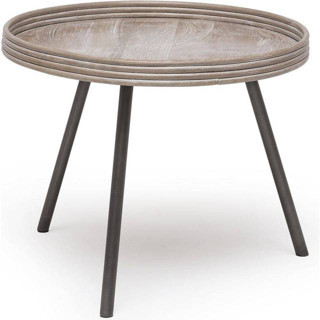 Hillerstorp Leicester Runt Sidobord och Avlastningsbord Utomhus 50 cm - Grå Balkongbord Grå,Beige