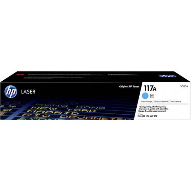 HP toner W2071A original cyan 700 sidor / 117A