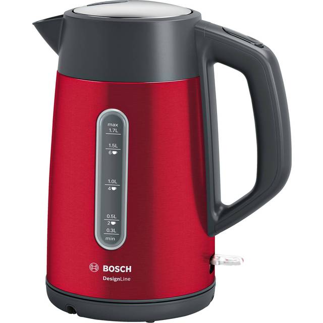 Bosch DesignLine vattenkokare Borstad framtill röd