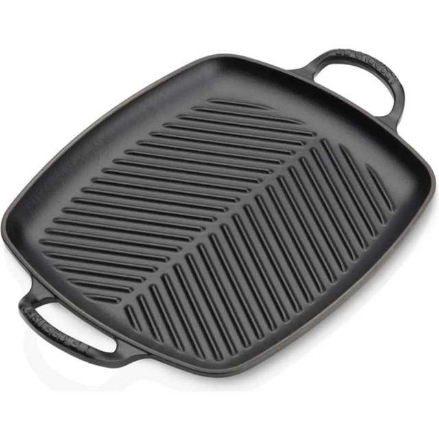 Le Creuset Signature Cast Iron Shallow Rectangular Grill in Satin Black 30cm