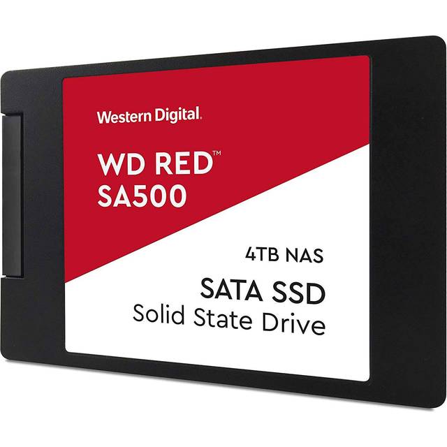 Western Digital WD Red SA500 WDS400T1R0A Intern SATA SSD, Flerfärgad, 4 TB