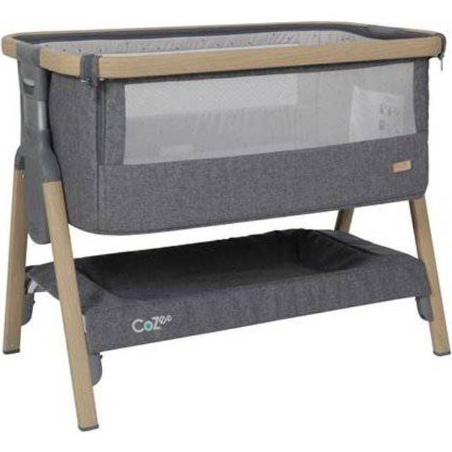 Tutti Bambini Cozee Bedside Crib - Scandinavian Walnut/Ecru, Cream