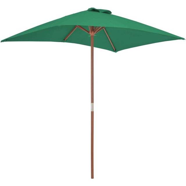 vidaXL Garden Parasol with Wooden Pole Blue 150x200 cm