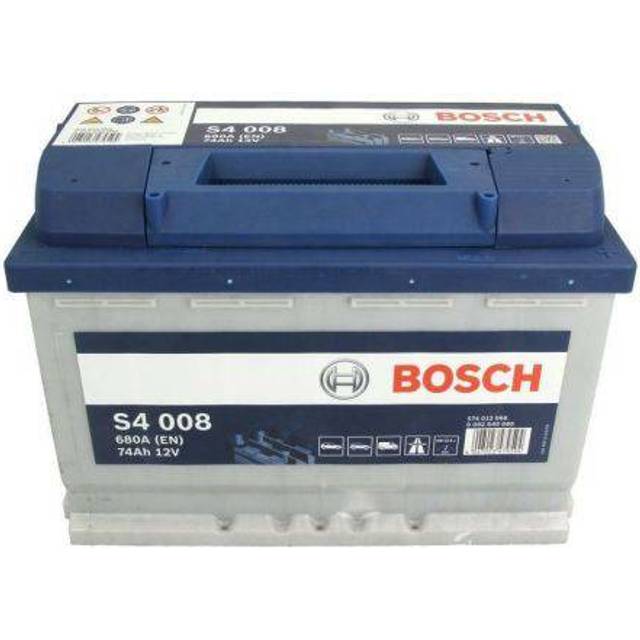 Bosch SLI S4 008 74Ah - Bilbatteri / Startbatteri - Volvo - VW - Renault - Toyota - Audi - Skoda - Saab - Peugeot