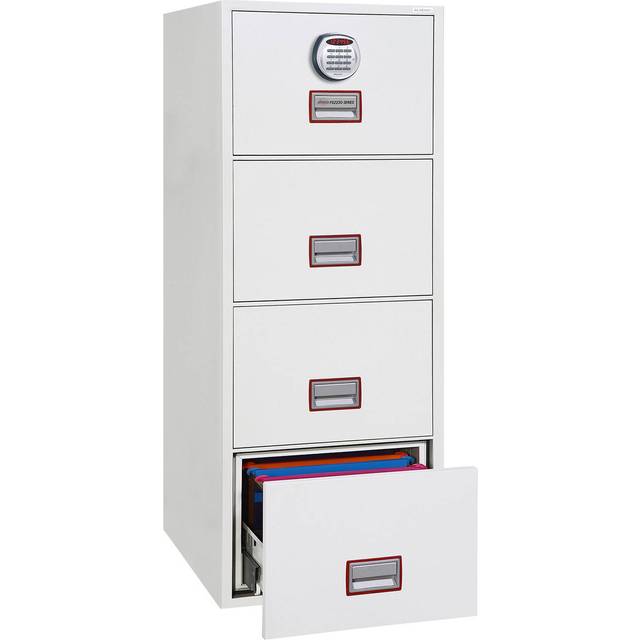 Phoenix World Class Vertical Fire File FS2254E 4 Drawer Filing Cabinet with Electronic Lock