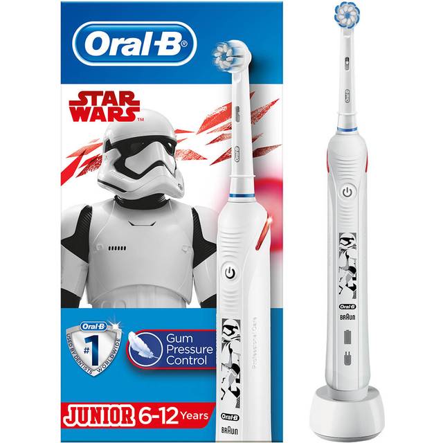 Oral-B - Junior Pro 2 Star Wars Elektrisk Tandborste, Vit - 1 Bit