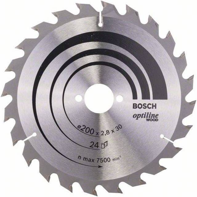 Bosch 2608640618 Optiline Wood 200 x 30mm Circular Saw Blade 24T