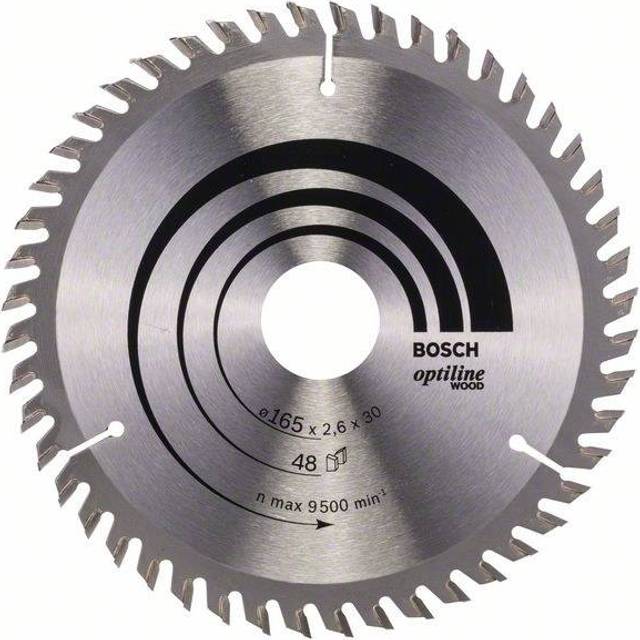 Bosch Optiline Wood Cutting Saw Blade 165mm 48T 30mm