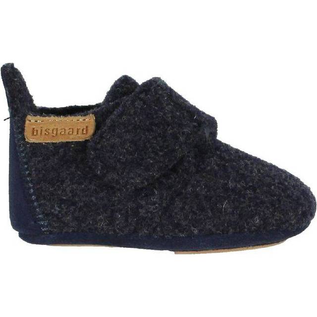 Bisgaard Unisex barn baby ull låga tofflor, blå, 26 EU