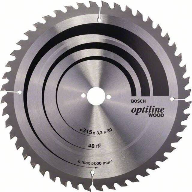 Bosch 2608640673 Table Saw Blade Optiline Wood 315x30x3.2mm 48 Teeth