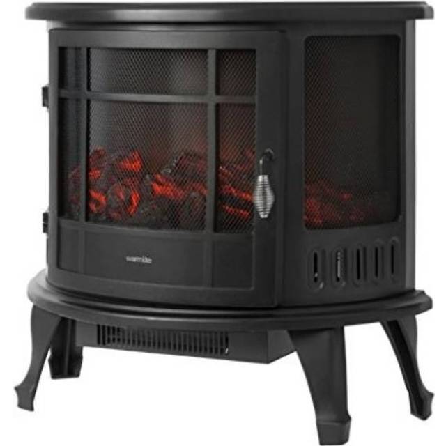Warmlite 1.8KW Bath Stove Fire - Black, Black