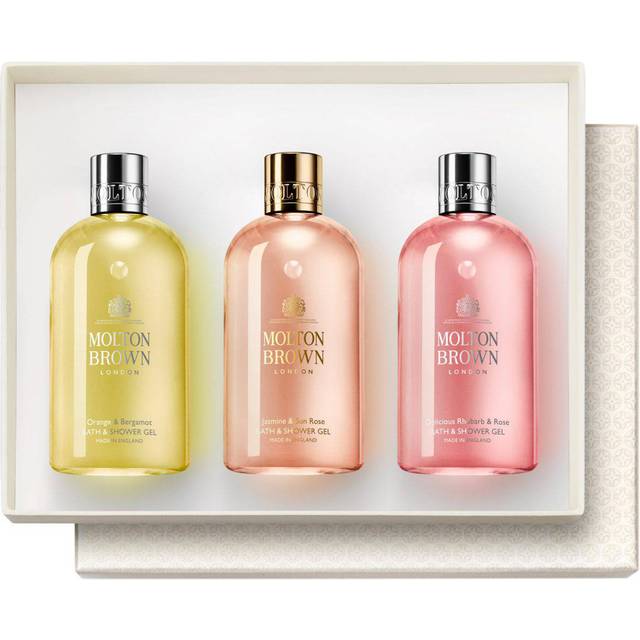 Molton Brown Bath & Shower Gel Collection 3x 300ml Temple. Tobacco, Oudh