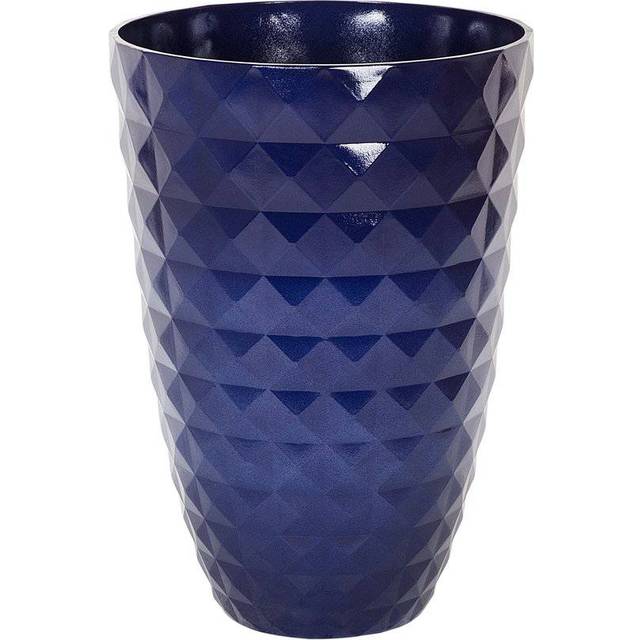 Plant Pot FERIZA Stone 35 cm Navy Blue
