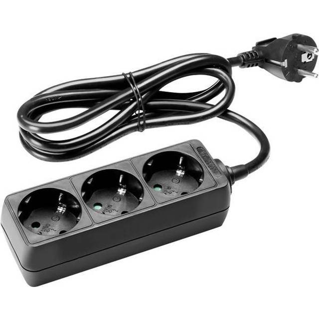 Adam Hall 3 Socket EU Power Strip 1.4m Cable