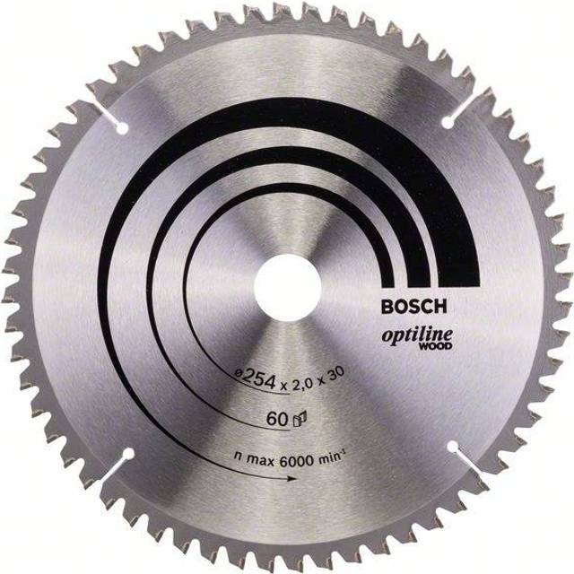 Bosch 2608640436 Optiline Wood 254 x 30mm Circular Saw Blade 60T