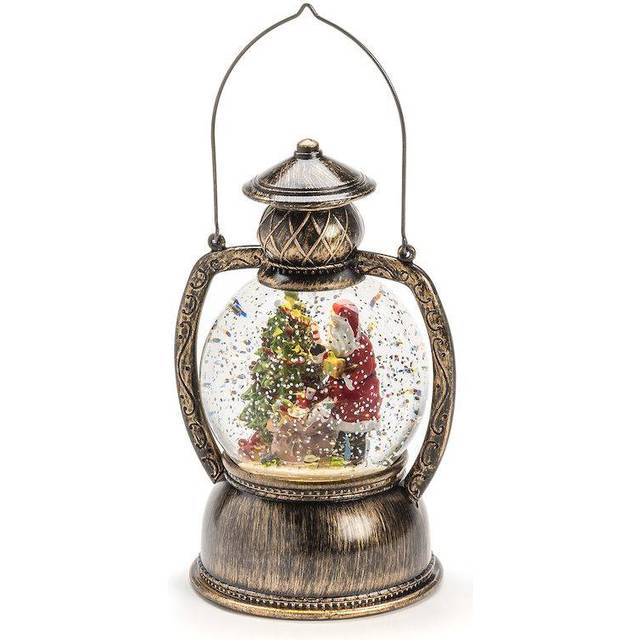 Glass Globe Snow Lantern - Brown (20cm H X 12.7cm W X 12.7cm D)