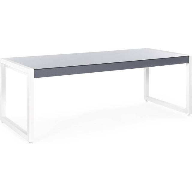 Garden Dining Table BACOLI 210 cm 90 cm Glass Off-White