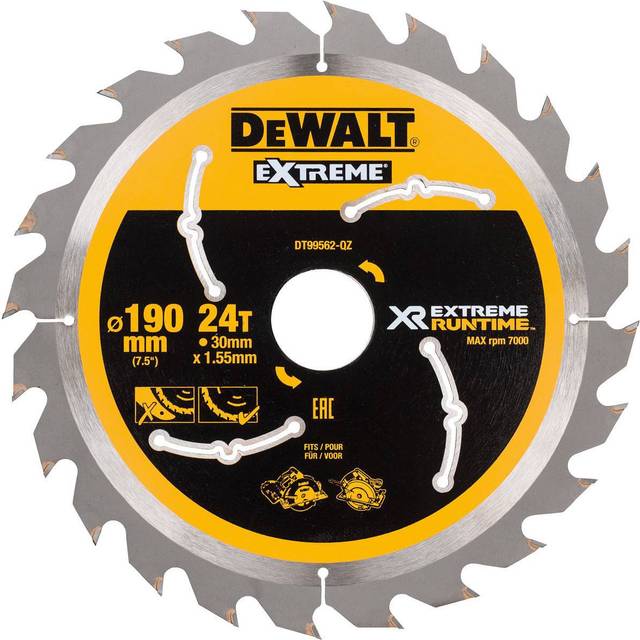 Dewalt dt99562 190mm x 30mm 24t tct cordless circular saw blade dcs575 dcs578