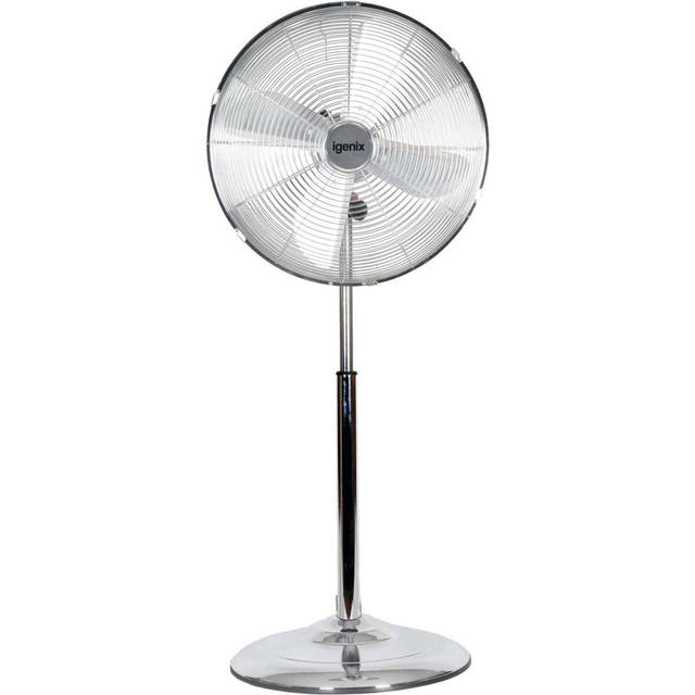IGENIX DF1660 Pedestal Fan - Chrome, Silver/Grey