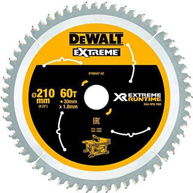DeWalt DT99567-QZ Xtreme Runtime FlexVolt Table Saw Blade 210mm x 30mm 60T