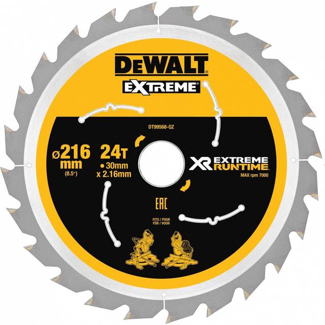 DeWalt DT99568-QZ Xtreme Runtime FlexVolt Circular Saw Blade 216mm x 30mm 24T