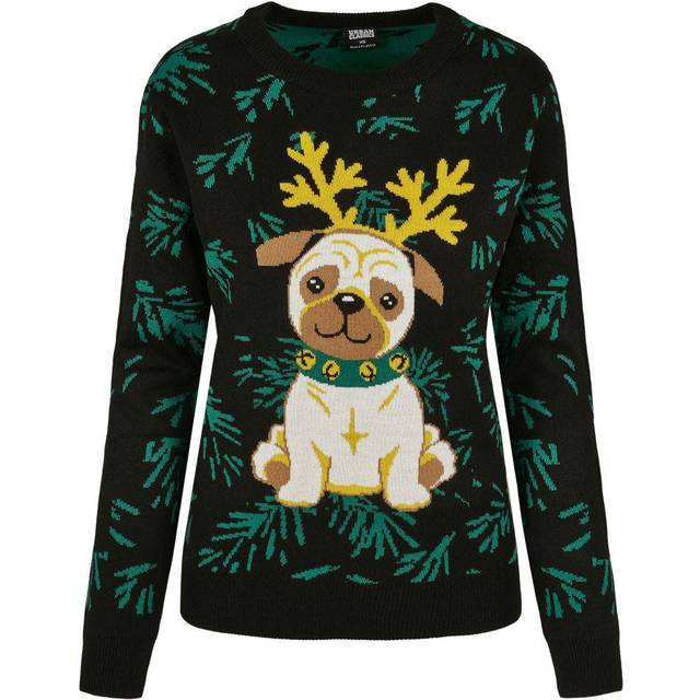 Urban Classics Damtröja damer Kitty jul ful tröja sweatshirt, Svart (svart 0007), S